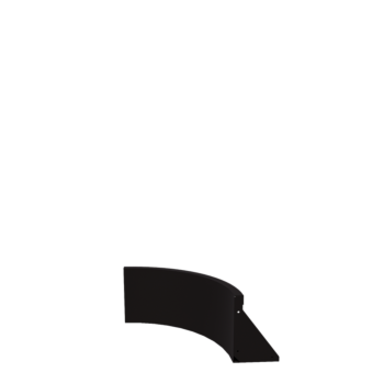 Teräksinen tukimuuri - Sisäkaarre - 50 x 50 x 30 cm - RAL9005 matta (musta)