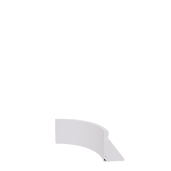 Teräksinen tukimuuri - Sisäkaarre - 50 x 50 x 30 cm - RAL9010 matta (valkoinen)