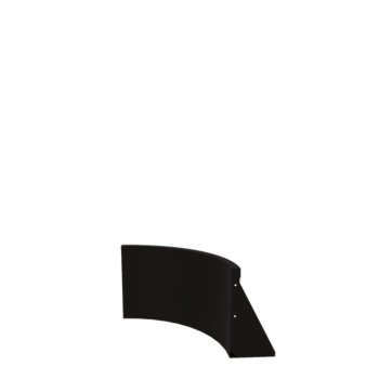 Teräksinen tukimuuri - Sisäkaarre - 50 x 50 x 40 cm - RAL9005 matta (musta)