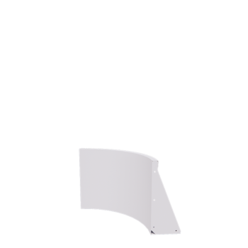 Teräksinen tukimuuri - Ulkokaarre - 50 x 50 x 50 cm - RAL9010 matta (valkoinen)