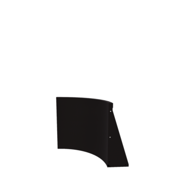 Teräksinen tukimuuri - Sisäkaarre - 50 x 50 x 60 cm - RAL9005 matta (musta)