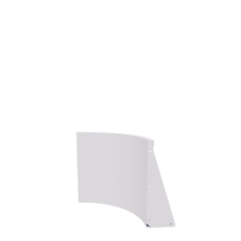 Teräksinen tukimuuri - Sisäkaarre - 50 x 50 x 60 cm - RAL9010 matta (valkoinen)
