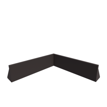 Teräksinen tukimuuri - Sisäkulma - 100 x 100 x 30 cm - RAL7016 matta (antrasiitinharmaa)