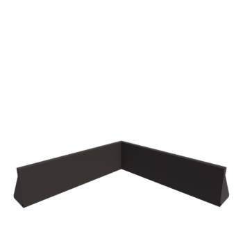 Teräksinen tukimuuri - Sisäkulma - 100 x 100 x 30 cm - RAL7016 matta (antrasiitinharmaa)