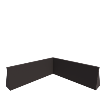 Teräksinen tukimuuri - Sisäkulma - 100 x 100 x 40 cm - Muu RAL-väri