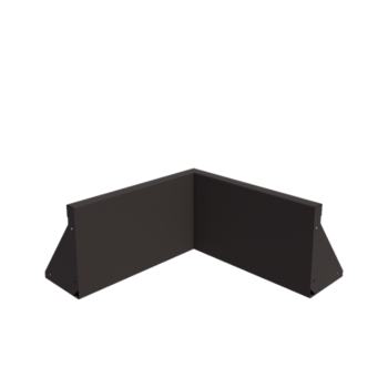 Teräksinen tukimuuri - Sisäkulma - 50 x 50 x 30 cm - RAL7016 matta (antrasiitinharmaa)