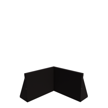 Teräksinen tukimuuri - Sisäkulma - 50 x 50 x 40 cm - RAL9005 matta (musta)