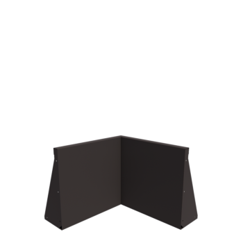 Teräksinen tukimuuri - Sisäkulma - 50 x 50 x 50 cm - RAL7016 matta (antrasiitinharmaa)