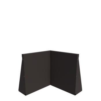 Teräksinen tukimuuri - Sisäkulma - 50 x 50 x 60 cm - RAL7016 matta (antrasiitinharmaa)