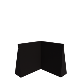 Teräksinen tukimuuri - Sisäkulma - 50 x 50 x 60 cm - RAL9005 matta (musta)