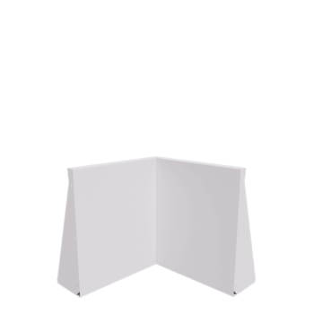 Teräksinen tukimuuri - Sisäkulma - 50 x 50 x 60 cm - RAL9010 matta (valkoinen)