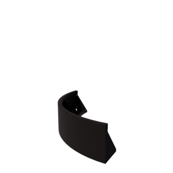 Teräksinen tukimuuri - Ulkokaarre - 100 x 100 x 30 cm - RAL9005 matta (musta)