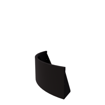 Teräksinen tukimuuri - Ulkokaarre - 100 x 100 x 40 cm - RAL9005 matta (musta)