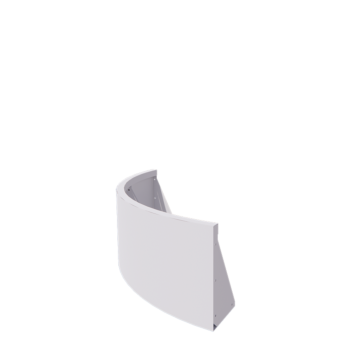 Teräksinen tukimuuri - Ulkokaarre - 100 x 100 x 40 cm - RAL9010 matta (valkoinen)