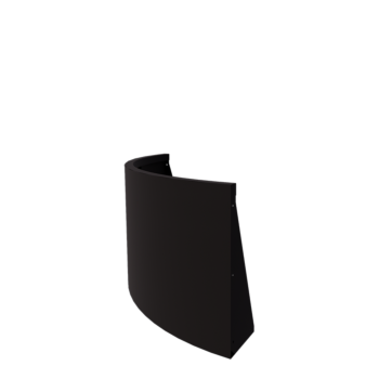 Teräksinen tukimuuri - Ulkokaarre - 100 x 100 x 60 cm - RAL9005 matta (musta)