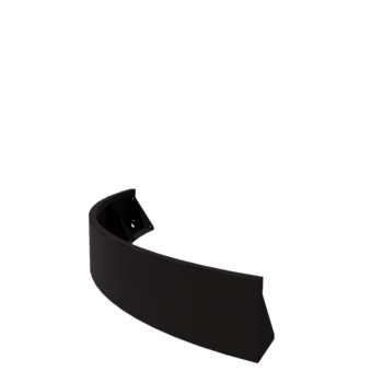 Teräksinen tukimuuri - Ulkokaarre - 150 x 150 x 30 cm - RAL9005 matta (musta)