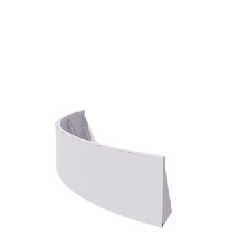 Teräksinen tukimuuri - Ulkokaarre - 150 x 150 x 40 cm - RAL9010 matta (valkoinen)