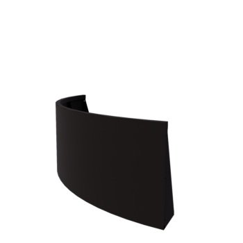 Teräksinen tukimuuri - Ulkokaarre - 150 x 150 x 60 cm - RAL9005 matta (musta)