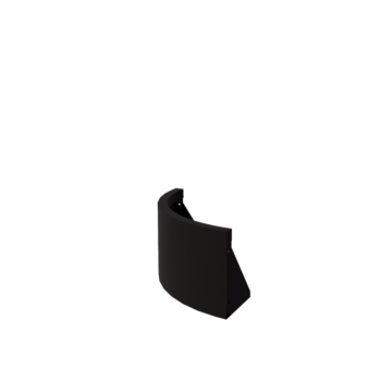 Teräksinen tukimuuri - Ulkokaarre - 50 x 50 x 30 cm - RAL9005 matta (musta)