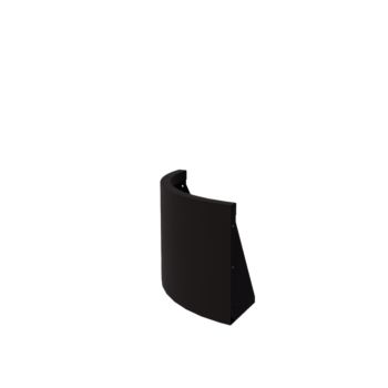 Teräksinen tukimuuri - Ulkokaarre - 50 x 50 x 40 cm - RAL9005 matta (musta)