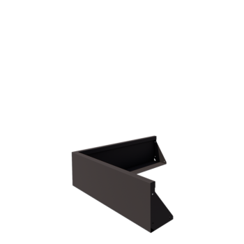 Teräksinen tukimuuri - Ulkokulma - 100 x 100 x 30 cm - RAL7016 matta (antrasiitinharmaa)