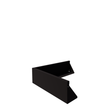 Teräksinen tukimuuri - Ulkokulma - 100 x 100 x 30 cm - RAL9005 matta (musta)