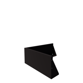 Teräksinen tukimuuri - Ulkokulma - 100 x 100 x 40 cm - RAL9005 matta (musta)