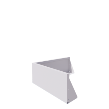 Teräksinen tukimuuri - Ulkokulma - 100 x 100 x 40 cm - RAL9010 matta (valkoinen)