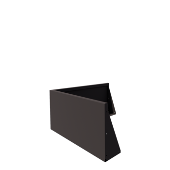 Teräksinen tukimuuri - Ulkokulma - 100 x 100 x 50 cm - RAL7016 matta (antrasiitinharmaa)