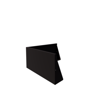 Teräksinen tukimuuri - Ulkokulma - 100 x 100 x 50 cm - RAL9005 matta (musta)