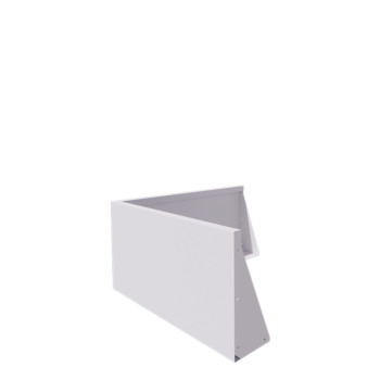 Teräksinen tukimuuri - Ulkokulma - 100 x 100 x 50 cm - RAL9010 matta (valkoinen)