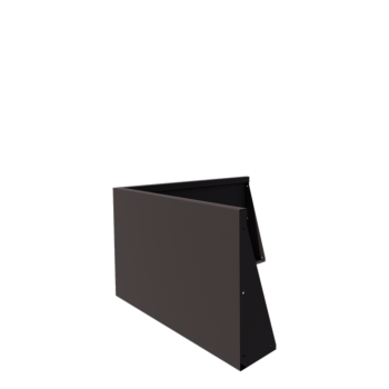 Teräksinen tukimuuri - Ulkokulma - 100 x 100 x 60 cm - RAL7016 matta (antrasiitinharmaa)