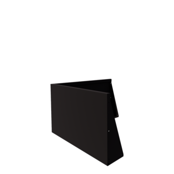 Teräksinen tukimuuri - Ulkokulma - 100 x 100 x 60 cm - RAL9005 matta (musta)