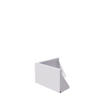 Teräksinen tukimuuri - Ulkokulma - 50 x 50 x 30 cm - RAL9010 matta (valkoinen)