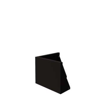 Teräksinen tukimuuri - Ulkokulma - 50 x 50 x 40 cm - RAL9005 matta (musta)