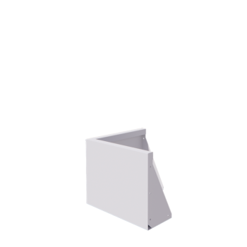 Teräksinen tukimuuri - Ulkokulma - 50 x 50 x 40 cm - RAL9010 matta (valkoinen)