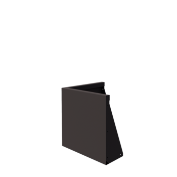 Teräksinen tukimuuri - Ulkokulma - 50 x 50 x 50 cm - RAL7016 matta (antrasiitinharmaa)