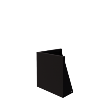 Teräksinen tukimuuri - Ulkokulma - 50 x 50 x 50 cm - RAL9005 matta (musta)