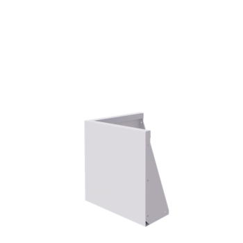 Teräksinen tukimuuri - Ulkokulma - 50 x 50 x 50 cm - RAL9010 matta (valkoinen)