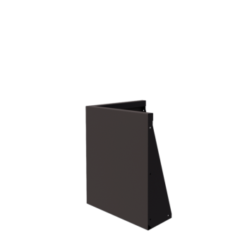 Teräksinen tukimuuri - Ulkokulma - 50 x 50 x 60 cm - RAL7016 matta (antrasiitinharmaa)