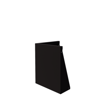 Teräksinen tukimuuri - Ulkokulma - 50 x 50 x 60 cm - RAL9005 matta (musta)