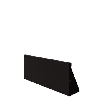 Teräksinen tukimuuri - Suora - 100 x 40 cm - RAL9005 matta (musta)