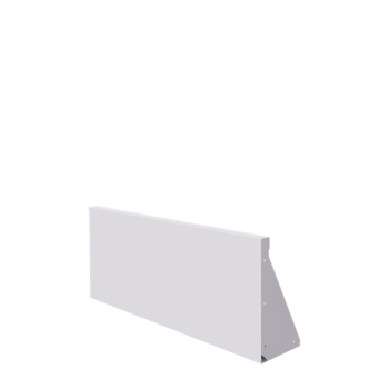 Teräksinen tukimuuri - Suora - 100 x 40 cm - RAL9010 matta (valkoinen)