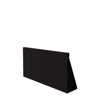 Teräksinen tukimuuri - Suora - 100 x 50 cm - RAL9005 matta (musta)