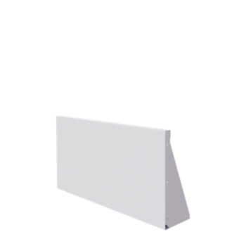 Teräksinen tukimuuri - Suora - 100 x 50 cm - RAL9010 matta (valkoinen)