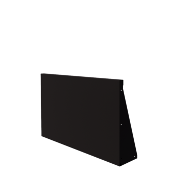 Teräksinen tukimuuri - Suora - 100 x 60 cm - RAL9005 matta (musta)