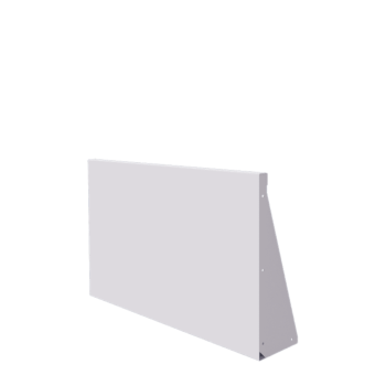 Teräksinen tukimuuri - Suora - 100 x 60 cm - RAL9010 matta (valkoinen)