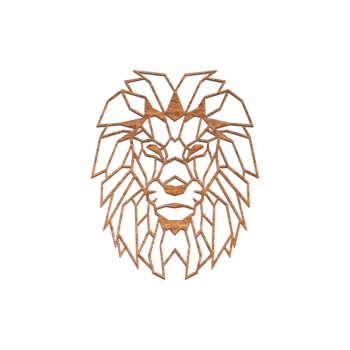 Corten-terästä seinäkoristeet Leijona 1.0