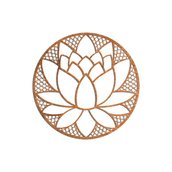 Corten-terästä seinäkoristeet Lootuskukka
