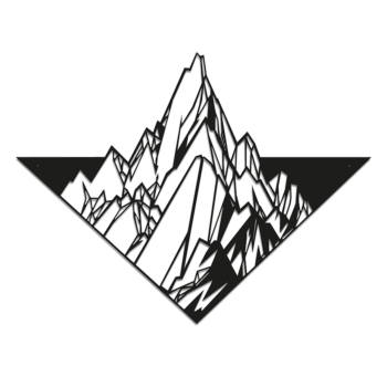 Metallinen seinäkoriste - Vuori Small - 45,9 x 60 cm